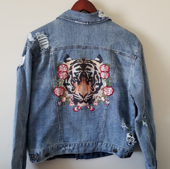 jean jacket tiger